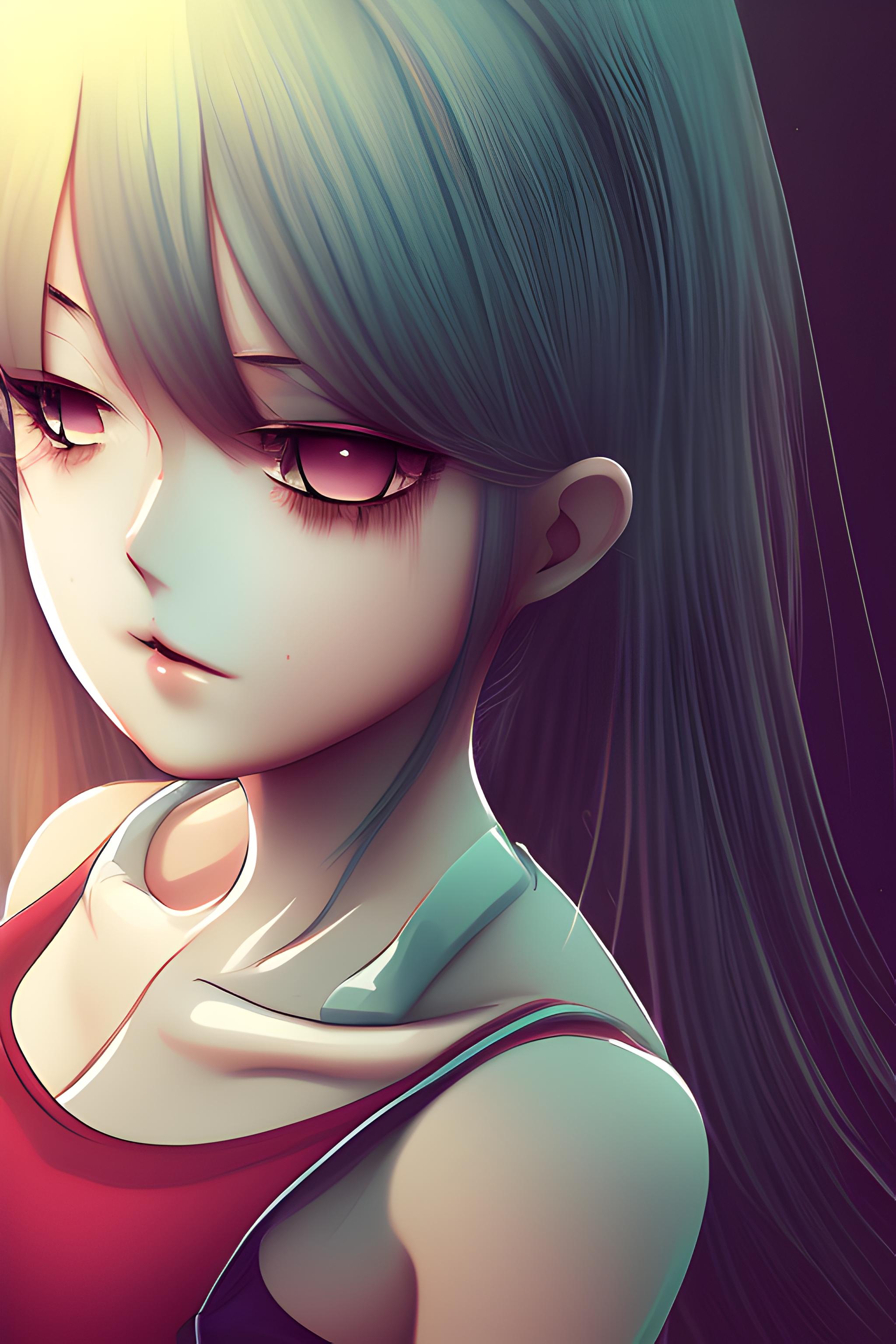 Anime depressed girl | Wallpapers.ai